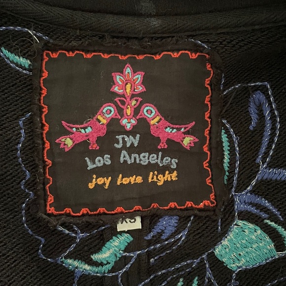 Johnny Was Black Floral Embroidered Coat - Picture 7 of 16